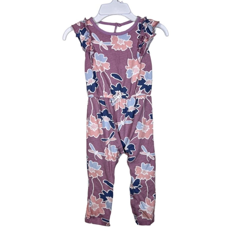 Child of Mine by Carter's Sz 24 M Jumper Purple Floral Multicolor‎ Snaps Romper